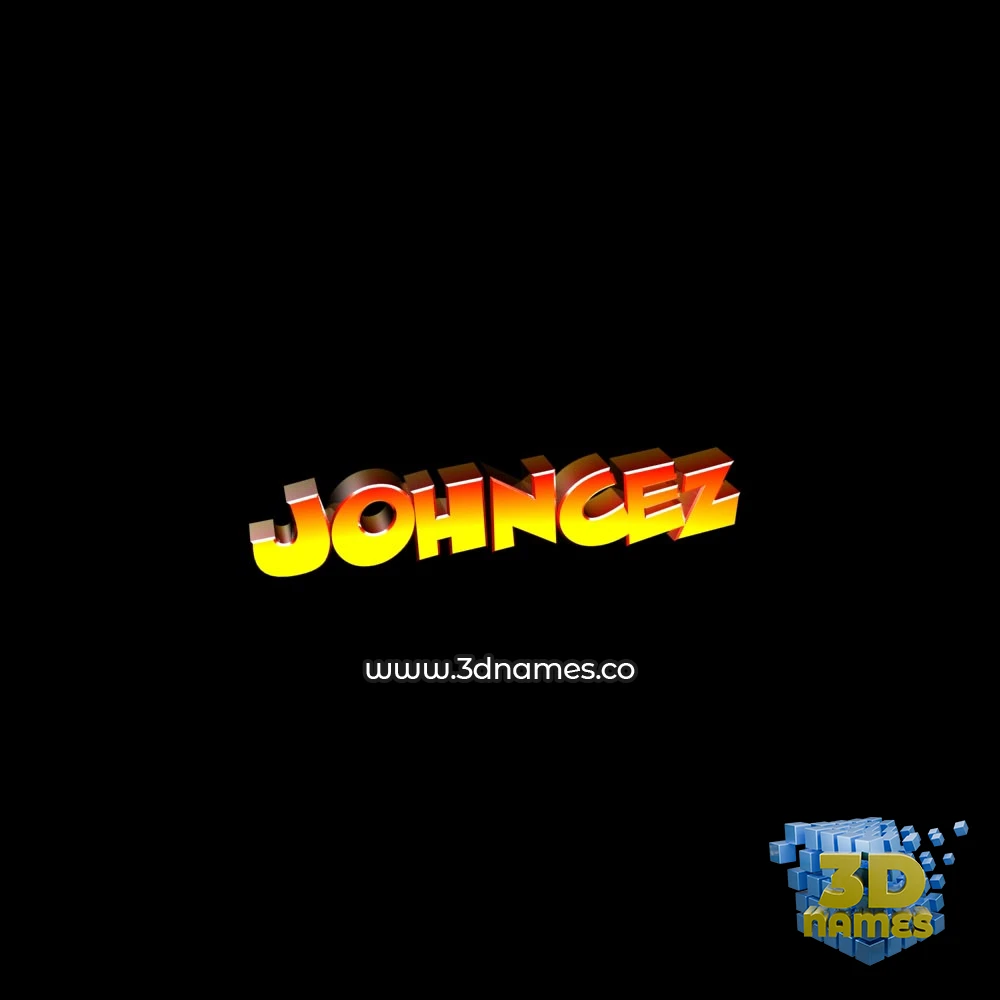 johncez in Black Background style - 3D name wallpaper