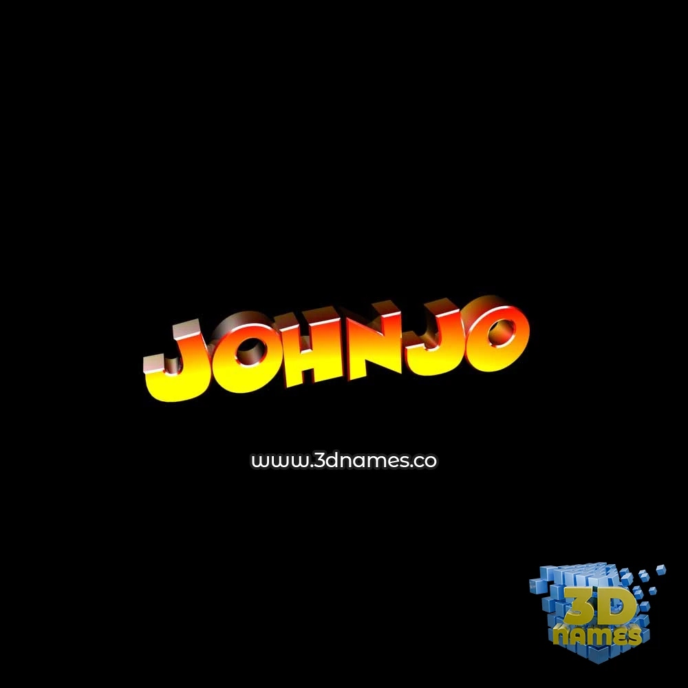 johnjo in Black Background style - 3D name wallpaper