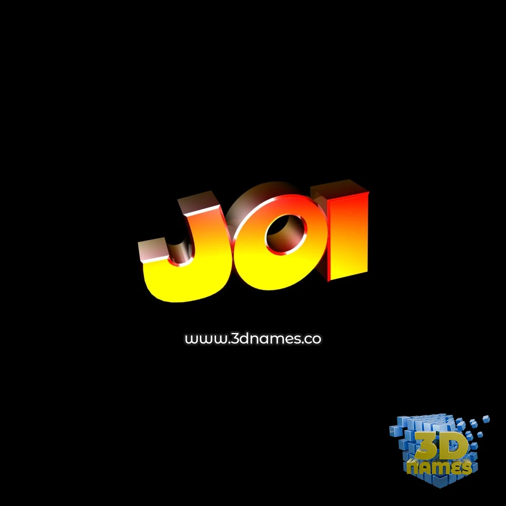 joi in Black Background style - 3D name wallpaper