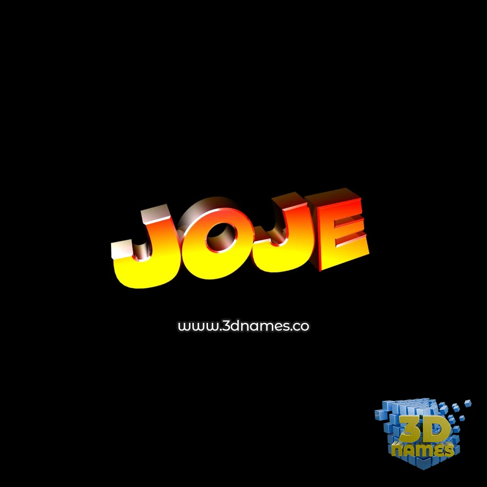joje in Black Background style - 3D name wallpaper