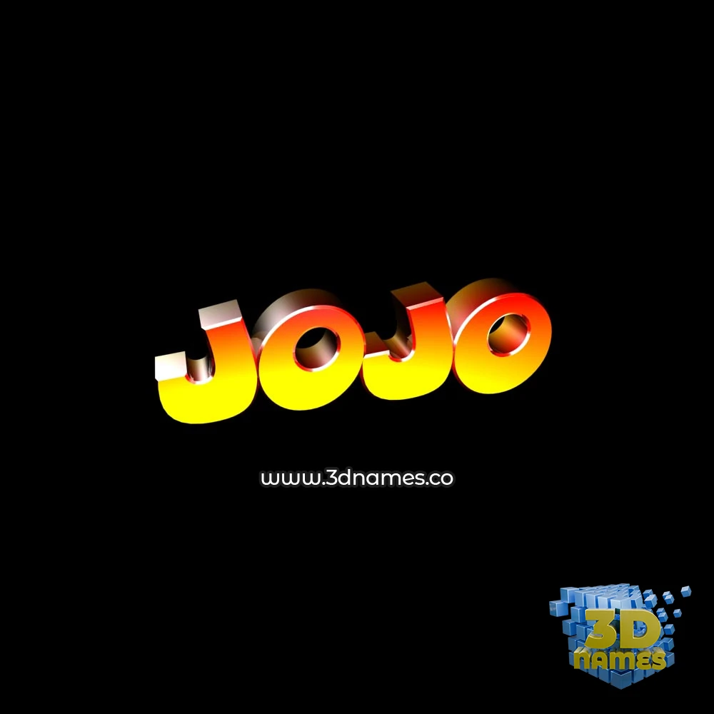 jojo in Black Background style - 3D name wallpaper
