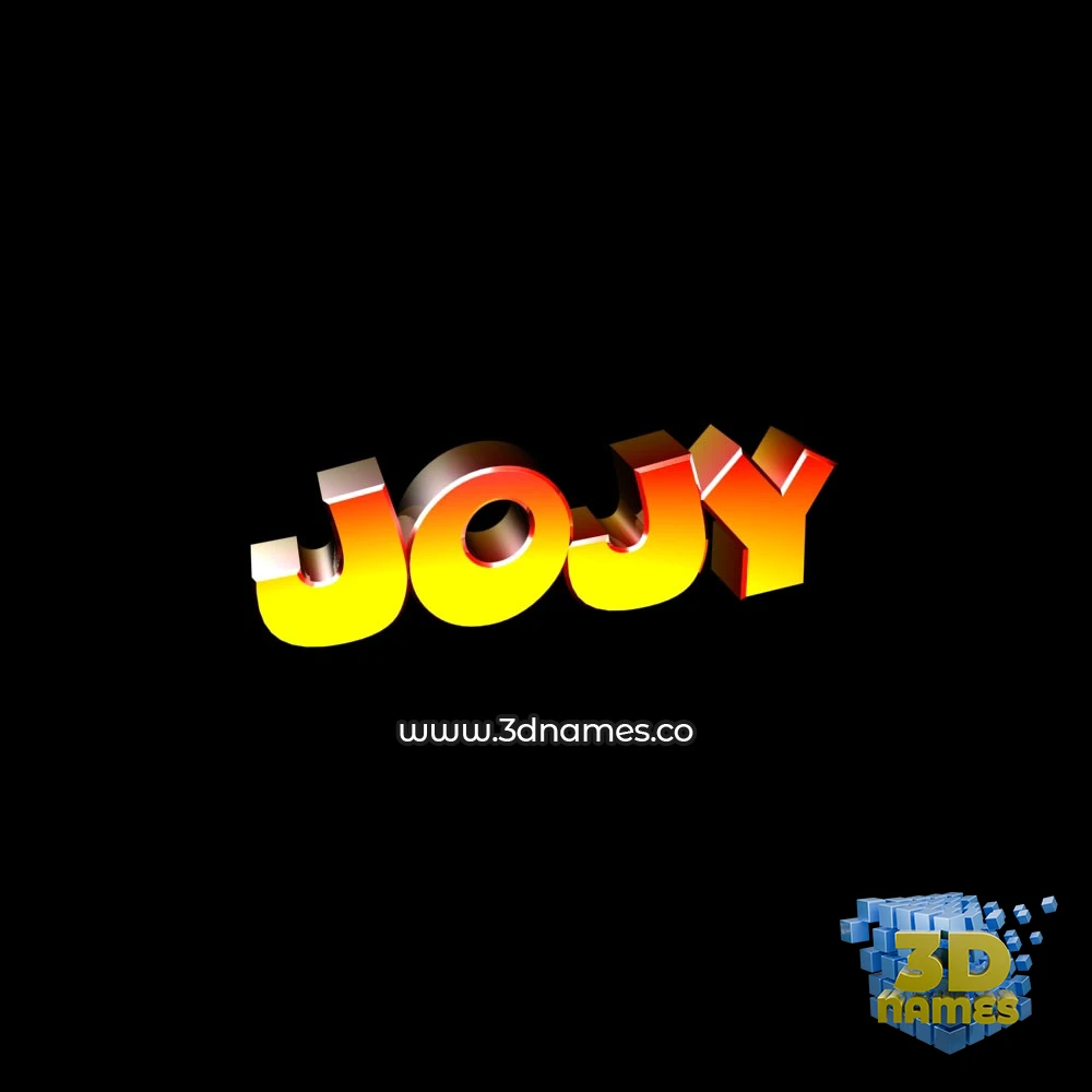 jojy in Black Background style - 3D name wallpaper