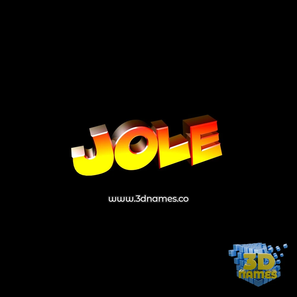 jole in Black Background style - 3D name wallpaper