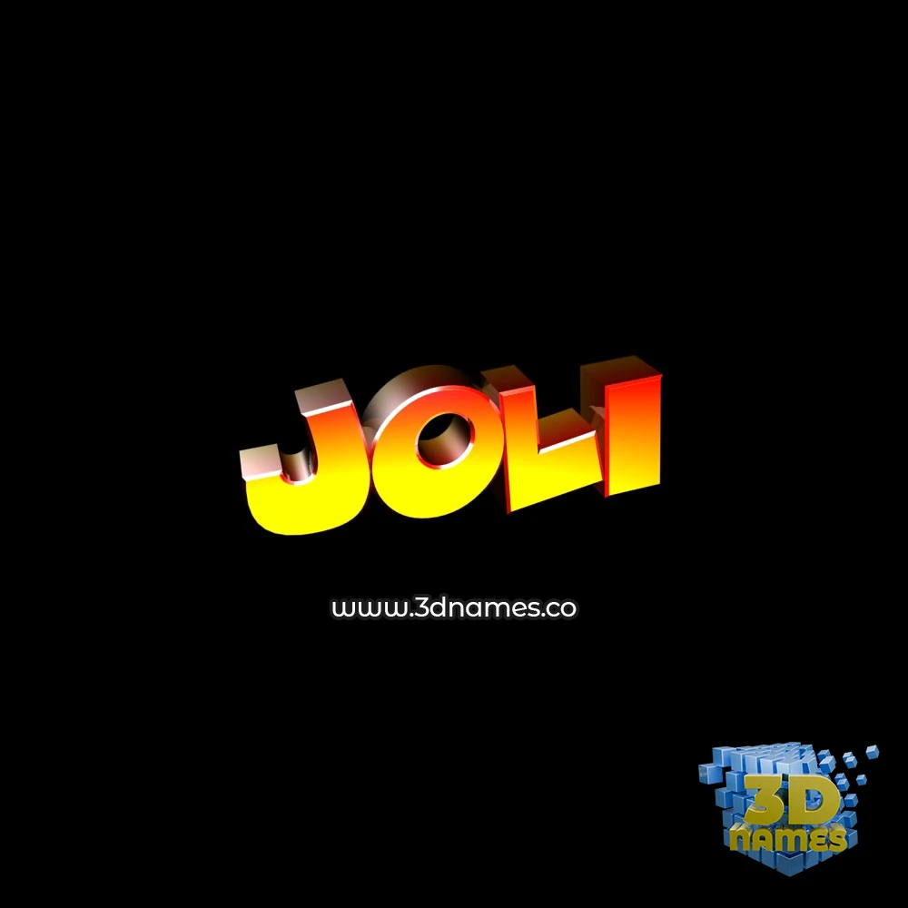 joli in Black Background style - 3D name wallpaper