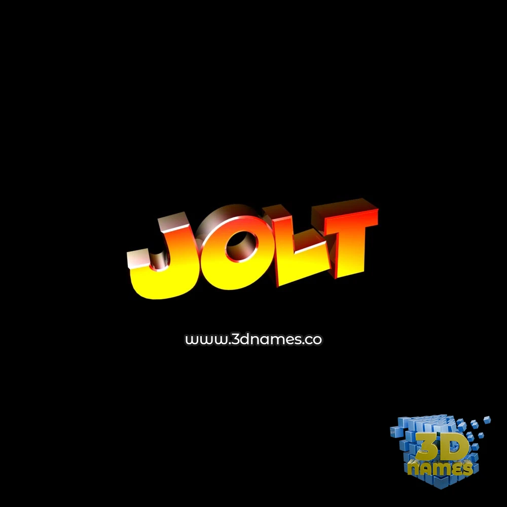 jolt in Black Background style - 3D name wallpaper