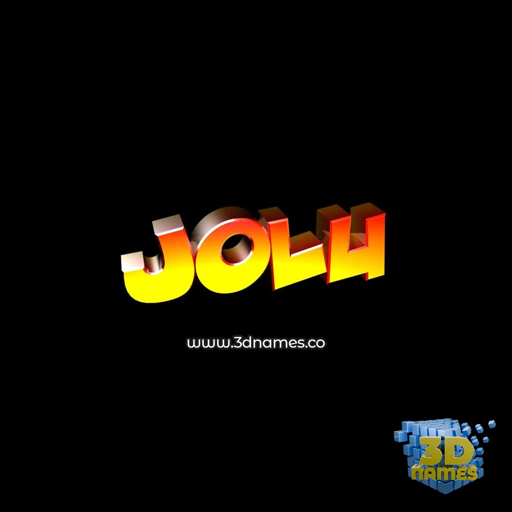 jolu in Black Background style - 3D name wallpaper
