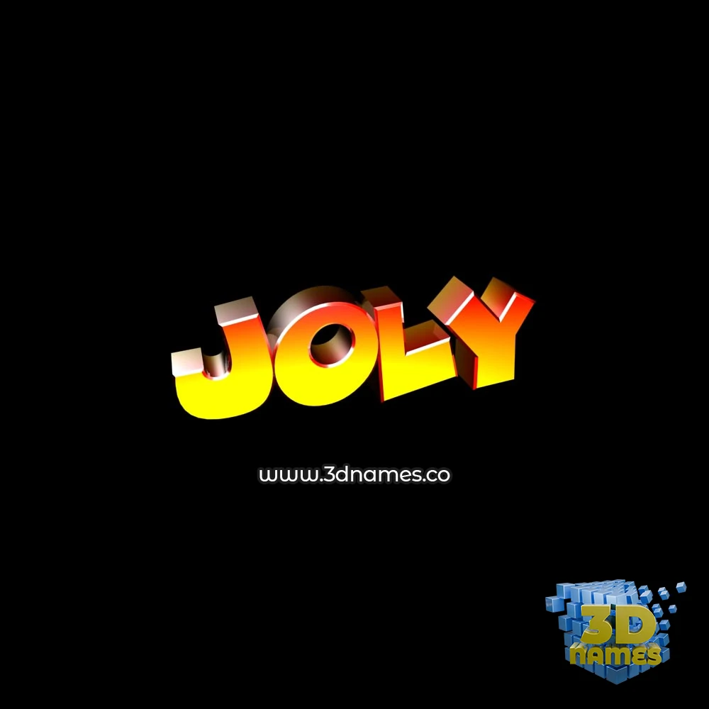 joly in Black Background style - 3D name wallpaper