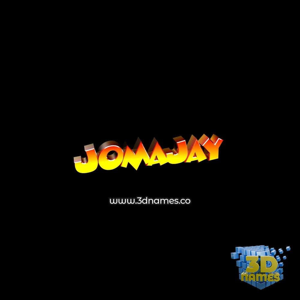 jomajay in Black Background style - 3D name wallpaper