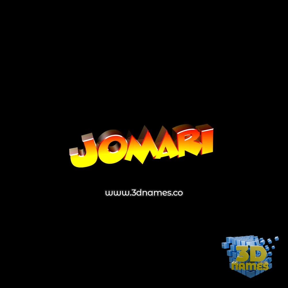 jomari in Black Background style - 3D name wallpaper