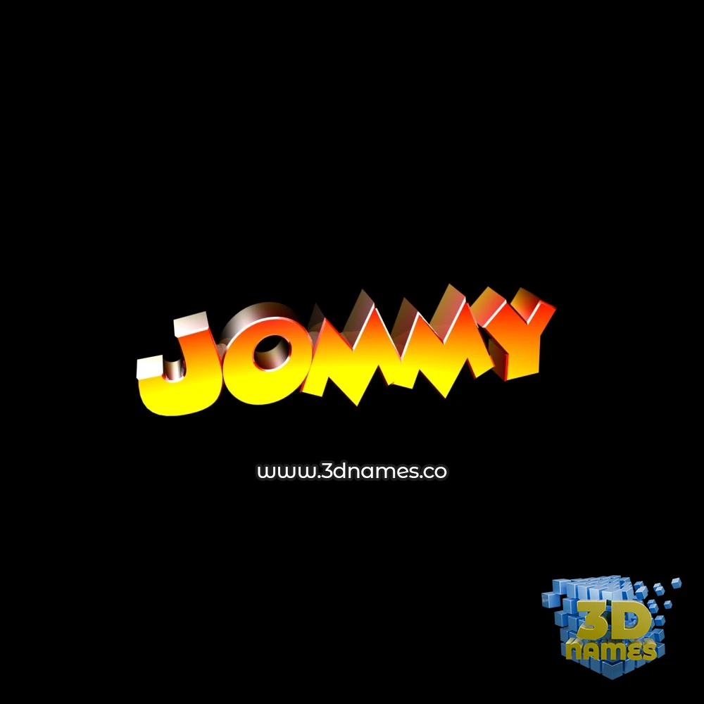 jommy in Black Background style - 3D name wallpaper