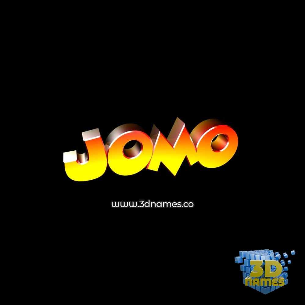 jomo in Black Background style - 3D name wallpaper