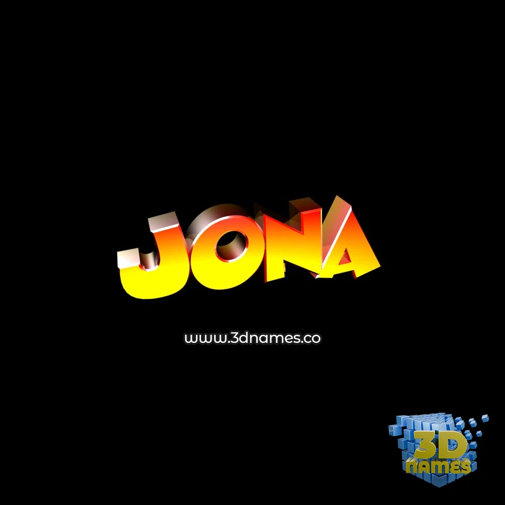 jona in Black Background style - 3D name wallpaper