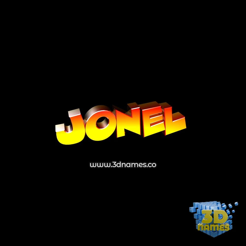 jonel in Black Background style - 3D name wallpaper
