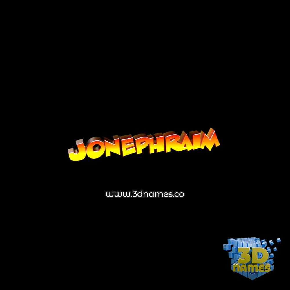 jonephraim in Black Background style - 3D name wallpaper