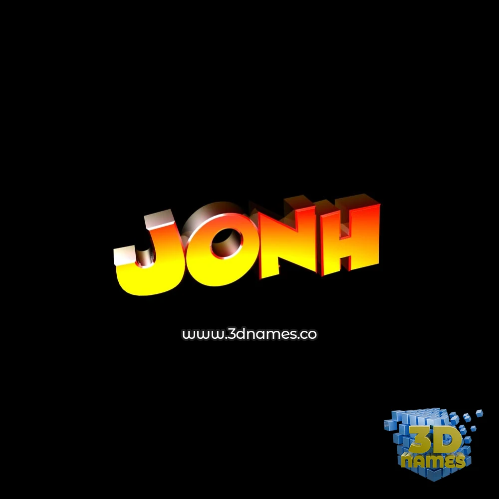 jonh in Black Background style - 3D name wallpaper