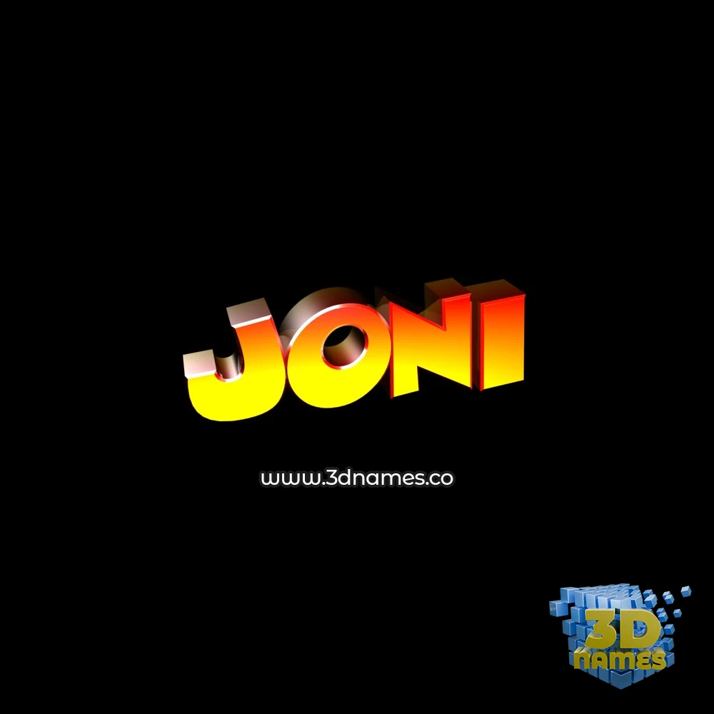 joni in Black Background style - 3D name wallpaper