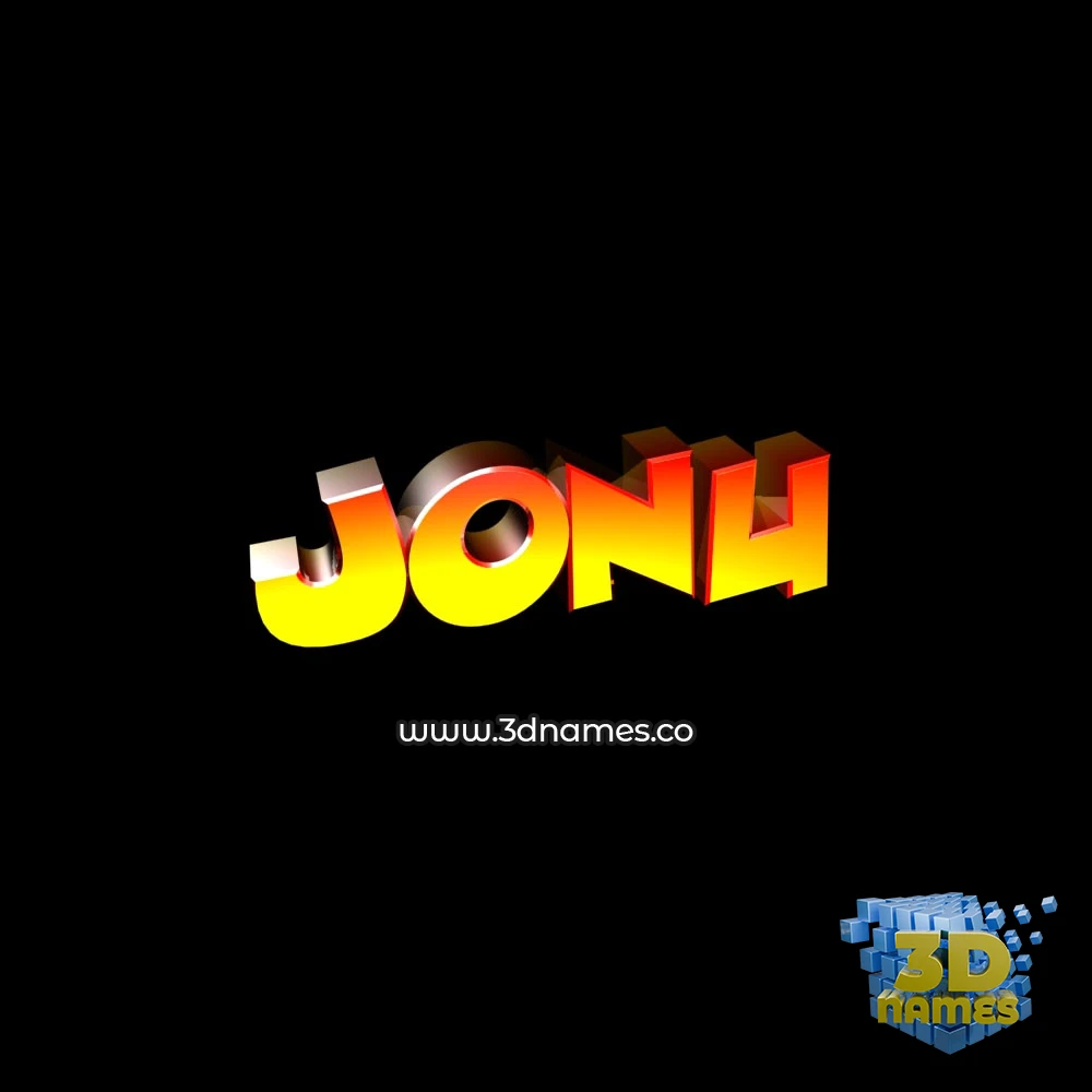 jonu in Black Background style - 3D name wallpaper