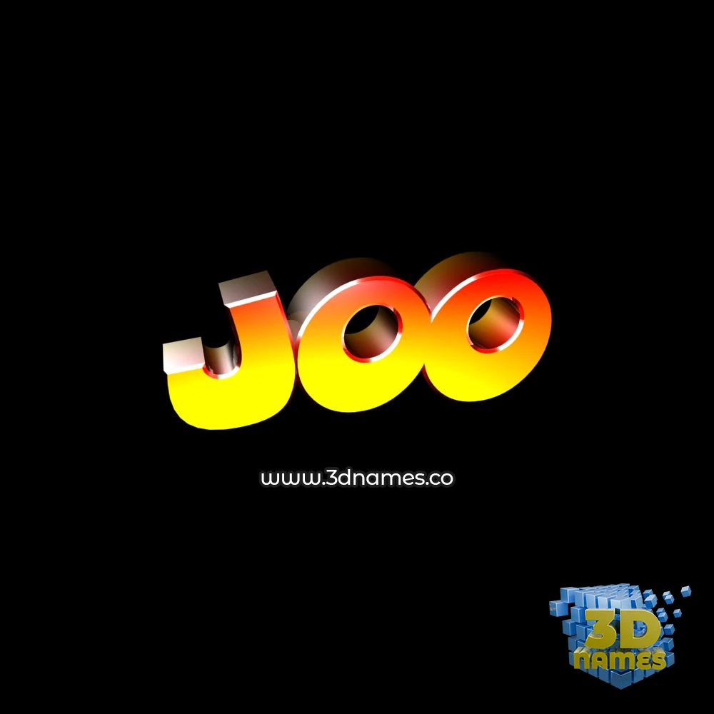 joo in Black Background style - 3D name wallpaper