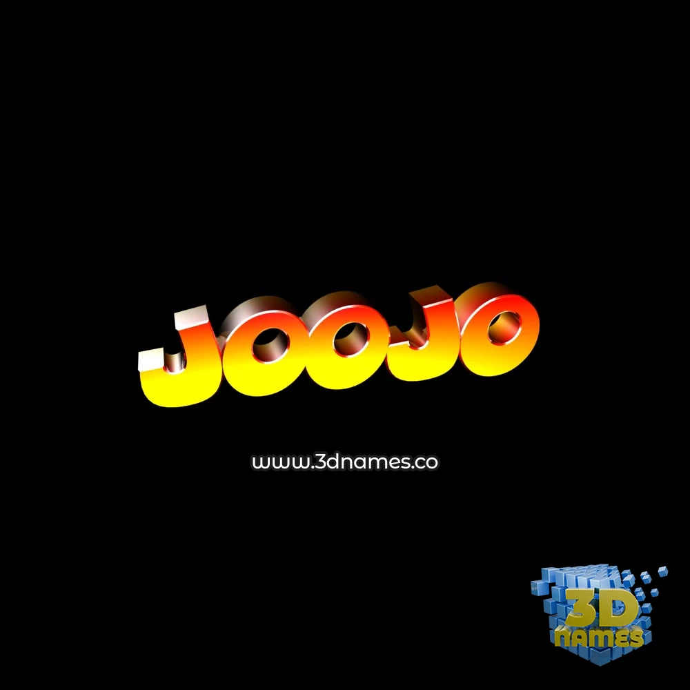 joojo in Black Background style - 3D name wallpaper