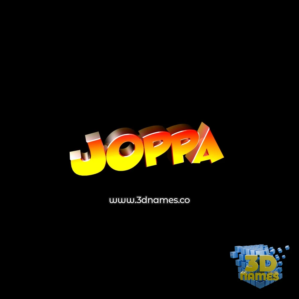 joppa in Black Background style - 3D name wallpaper