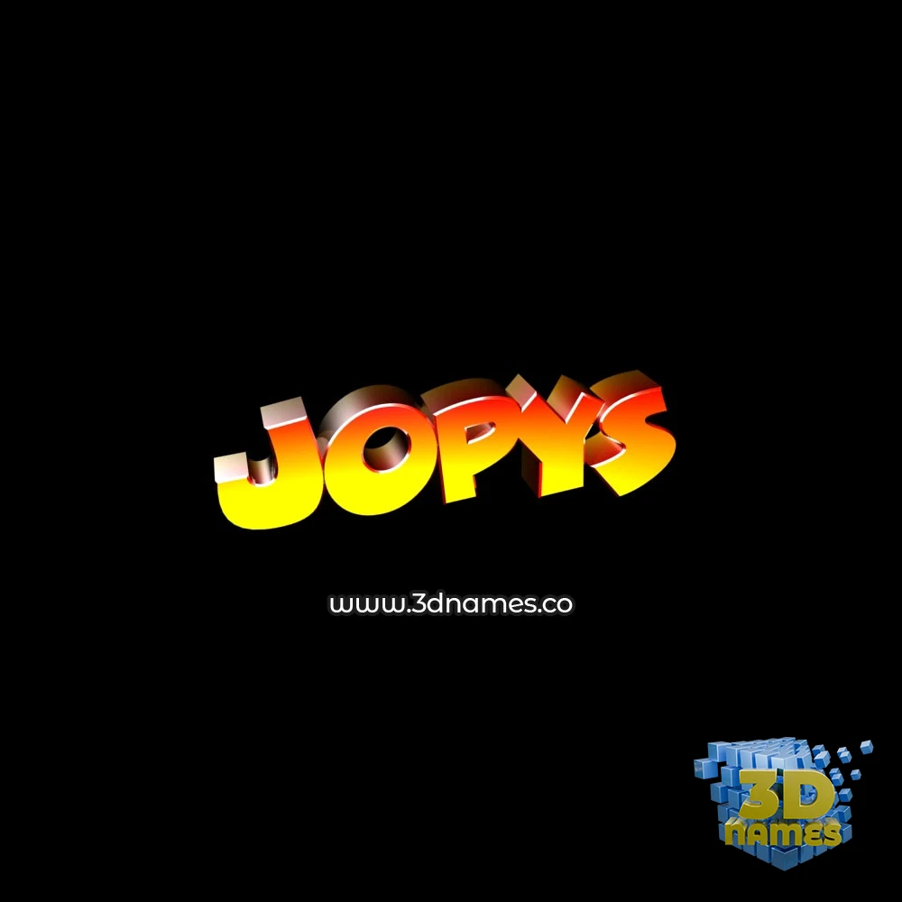 jopys in Black Background style - 3D name wallpaper
