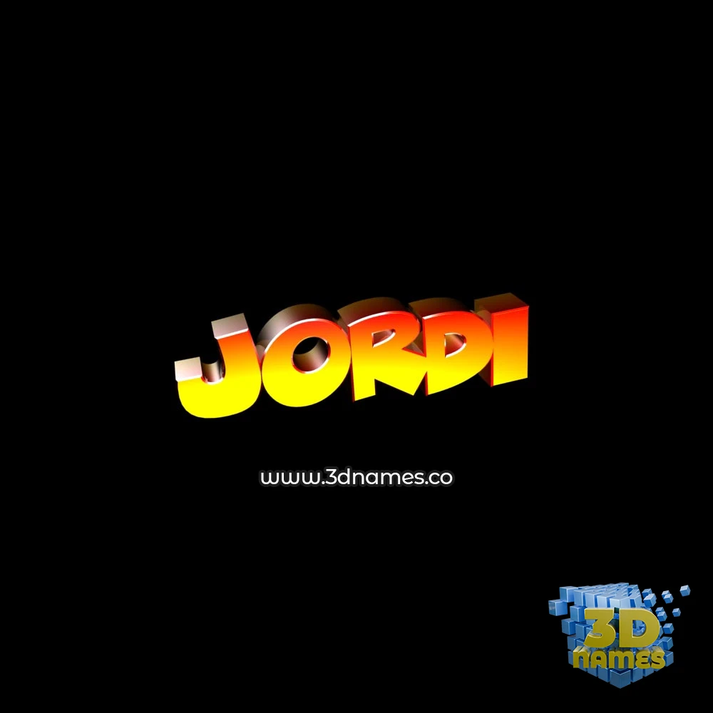jordi in Black Background style - 3D name wallpaper