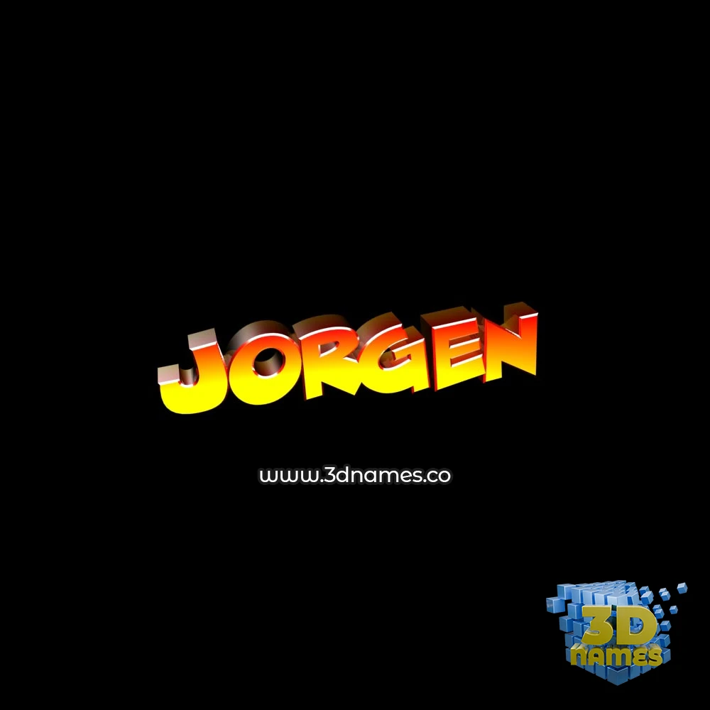 jorgen in Black Background style - 3D name wallpaper