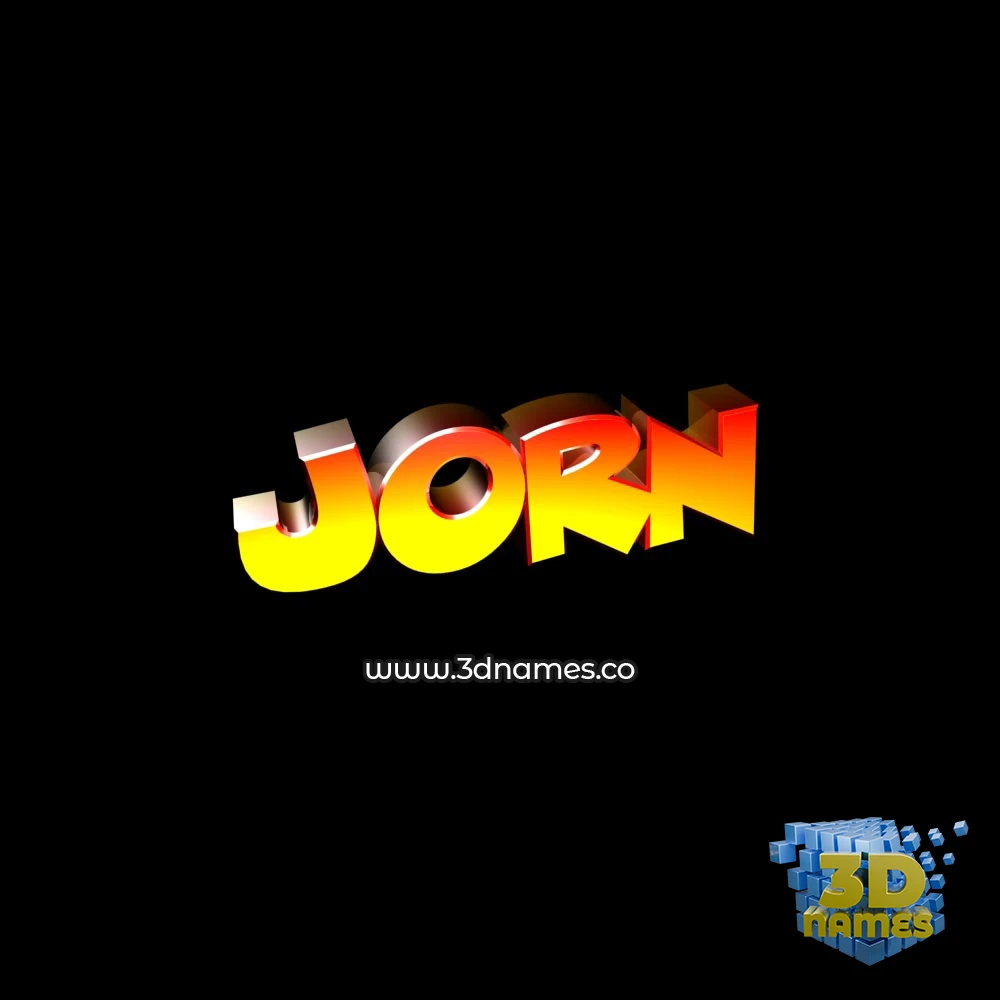 jorn in Black Background style - 3D name wallpaper