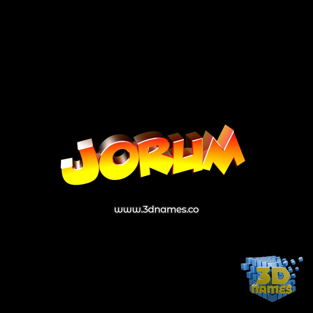jorum in Black Background style - 3D name wallpaper