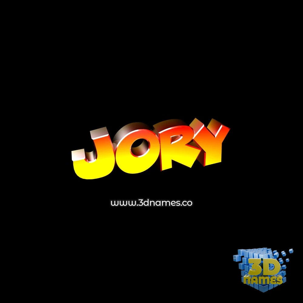 jory in Black Background style - 3D name wallpaper