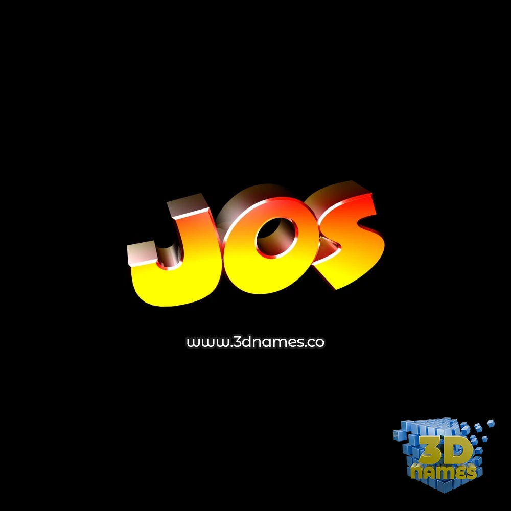 jos in Black Background style - 3D name wallpaper