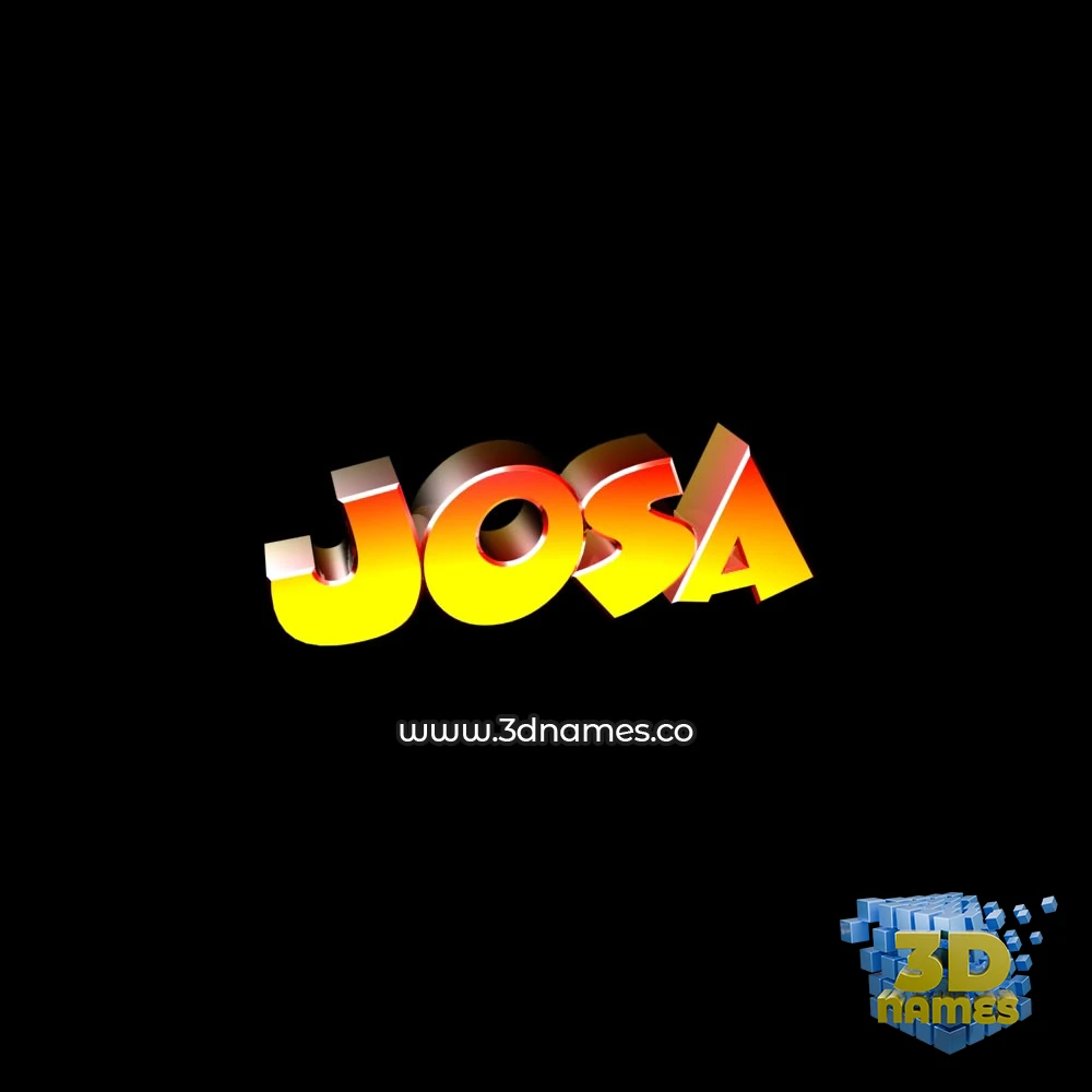 josa in Black Background style - 3D name wallpaper