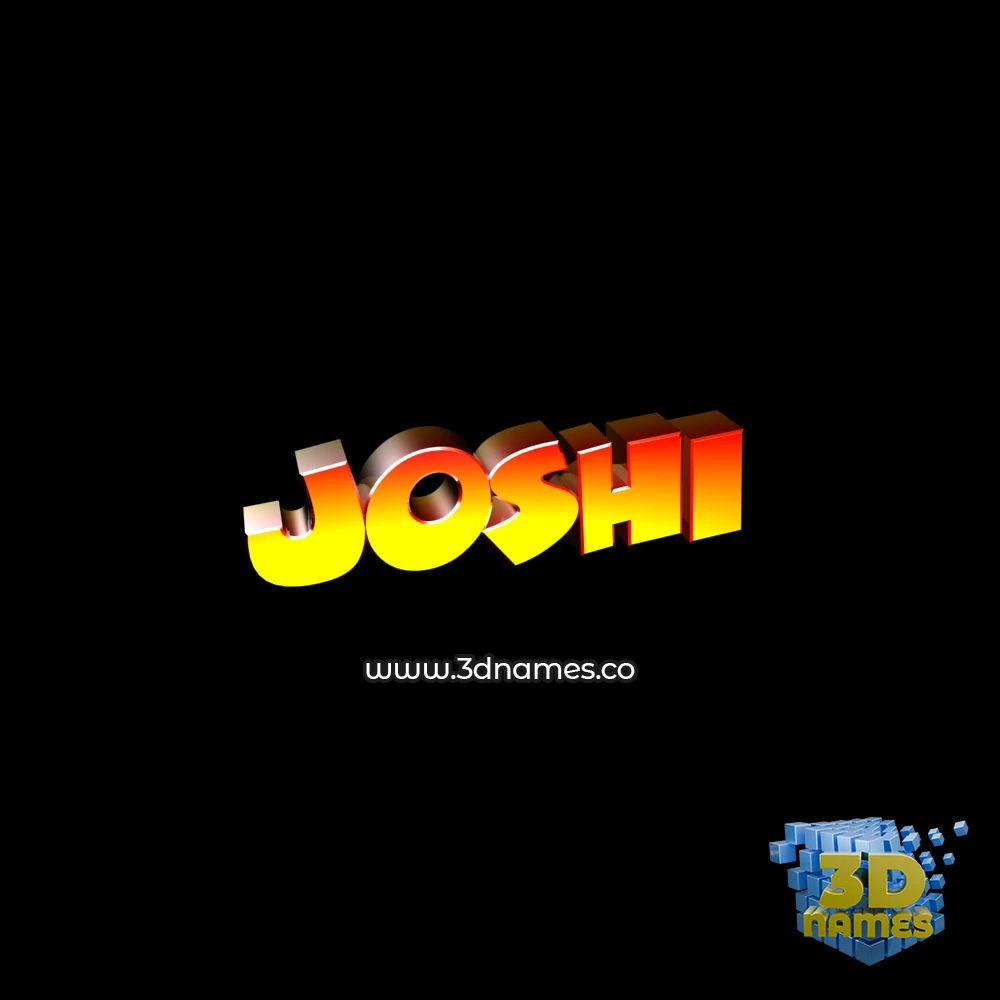 joshi in Black Background style - 3D name wallpaper