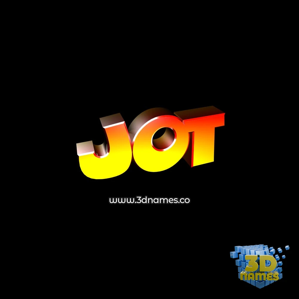 jot in Black Background style - 3D name wallpaper