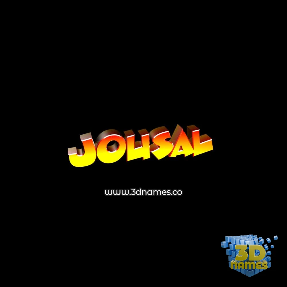 jousal in Black Background style - 3D name wallpaper