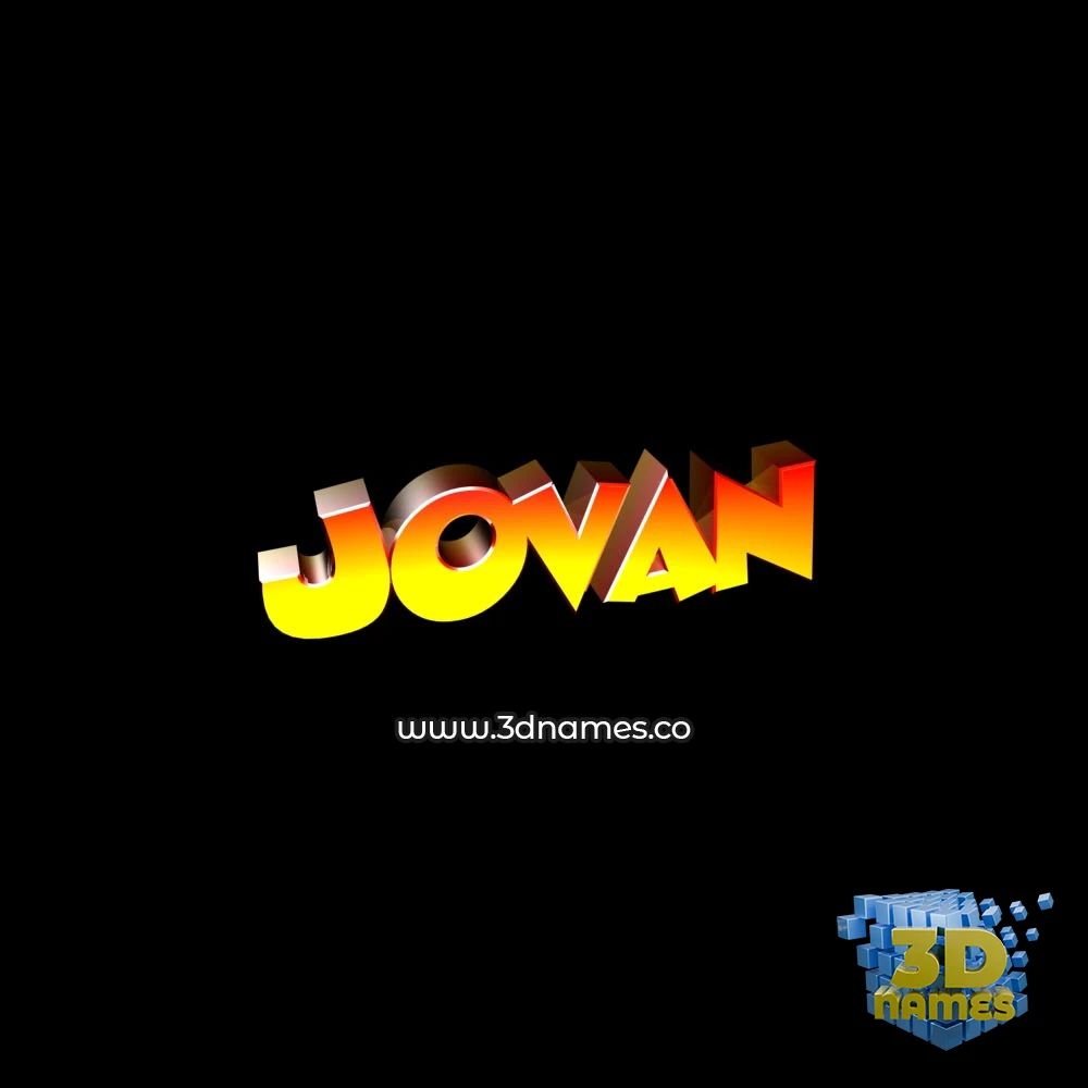 jovan in Black Background style - 3D name wallpaper