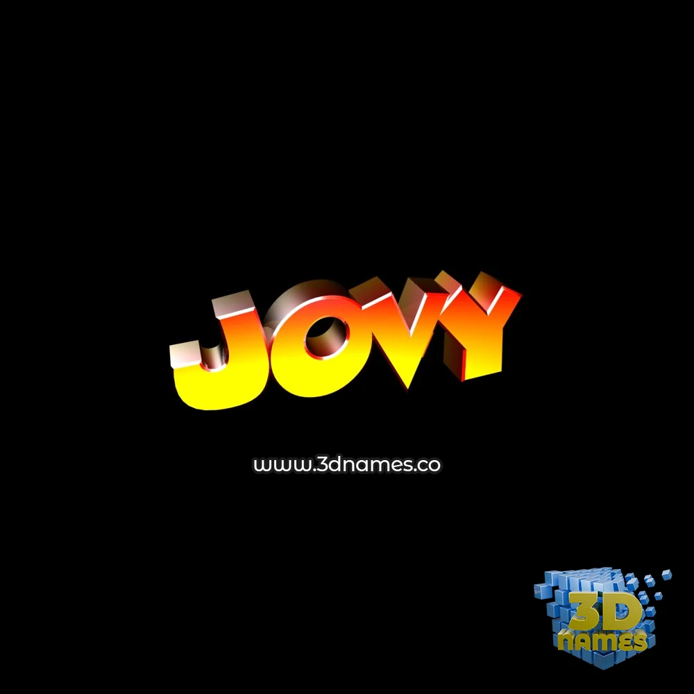 jovy in Black Background style - 3D name wallpaper