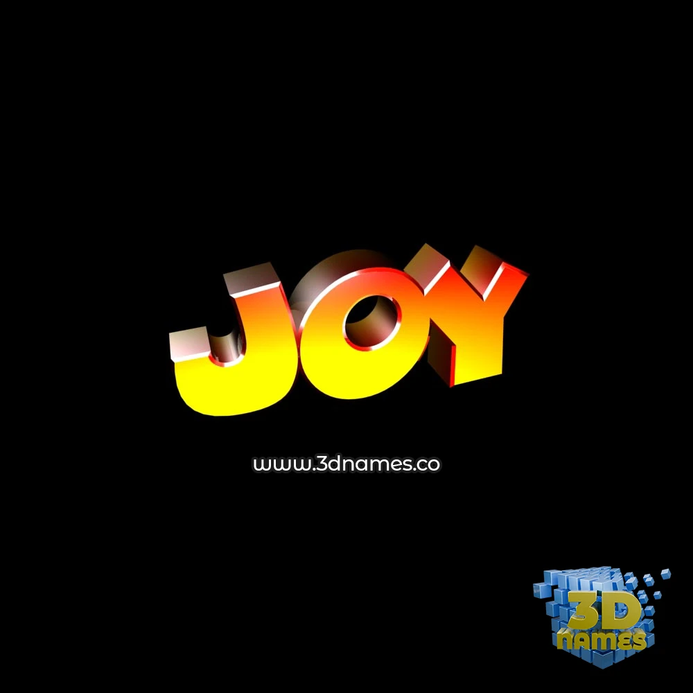 joy in Black Background style - 3D name wallpaper