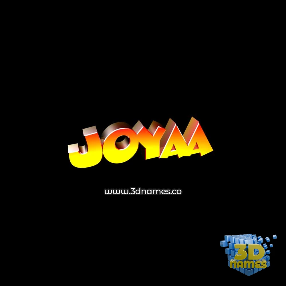 joyaa in Black Background style - 3D name wallpaper