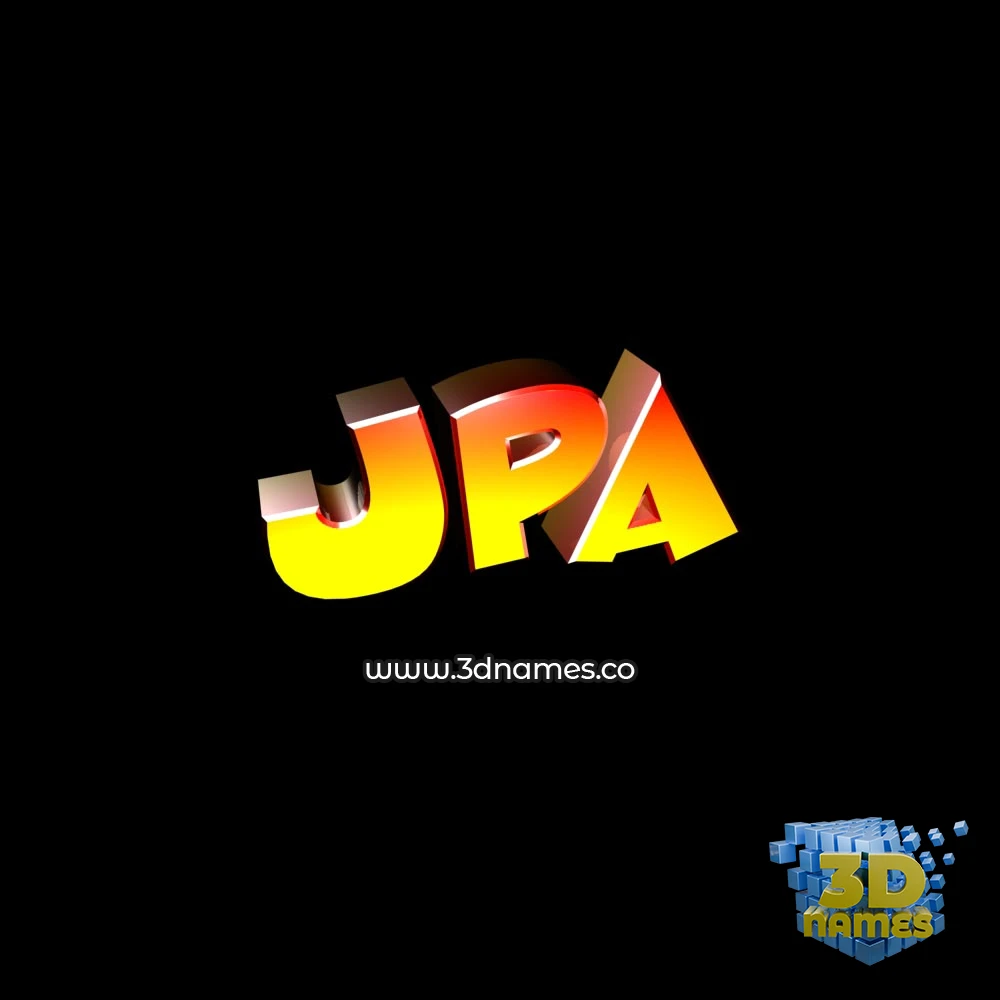 jpa in Black Background style - 3D name wallpaper