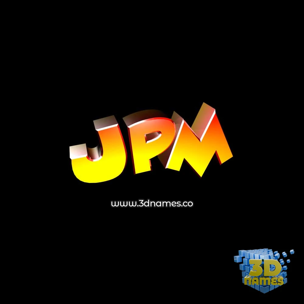 jpm in Black Background style - 3D name wallpaper