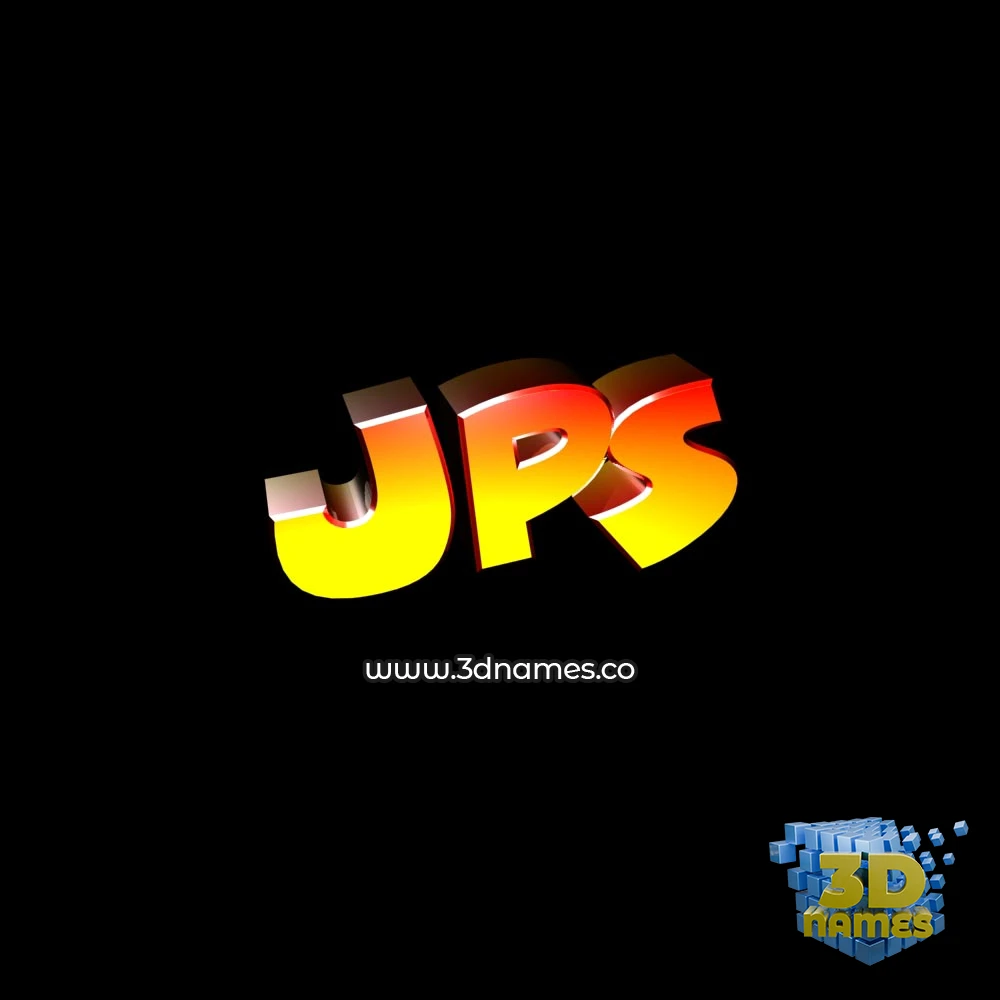 jps in Black Background style - 3D name wallpaper