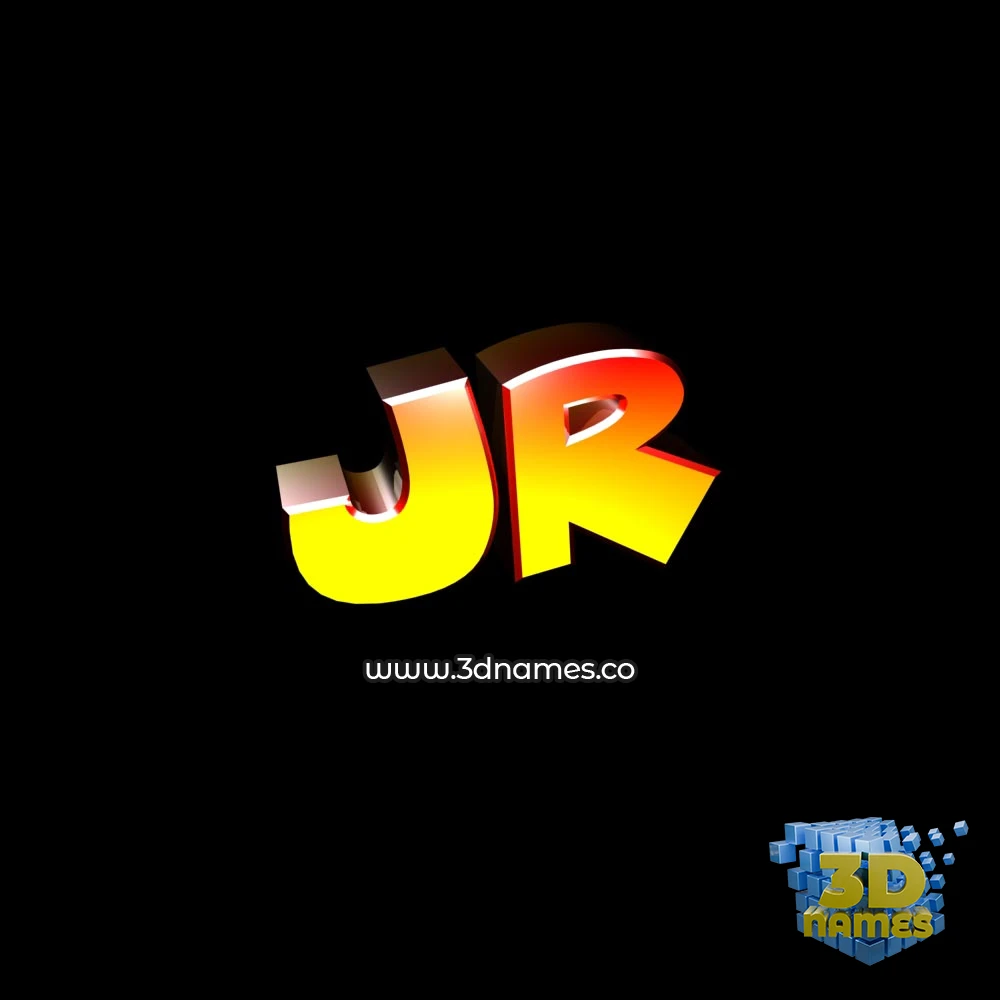 jr in Black Background style - 3D name wallpaper