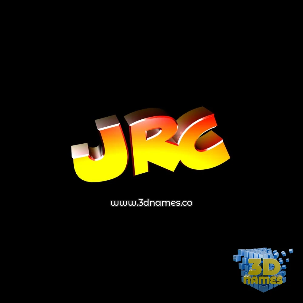 jrc in Black Background style - 3D name wallpaper