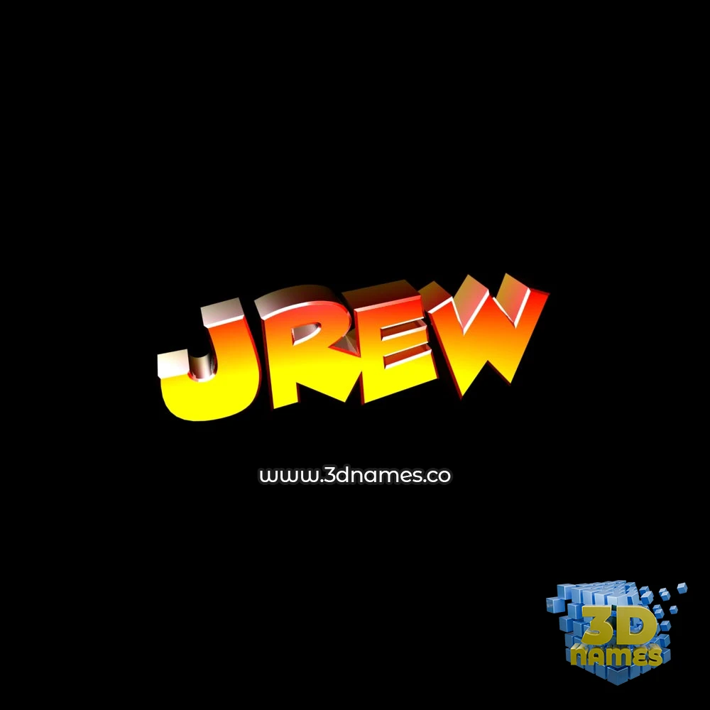 jrew in Black Background style - 3D name wallpaper
