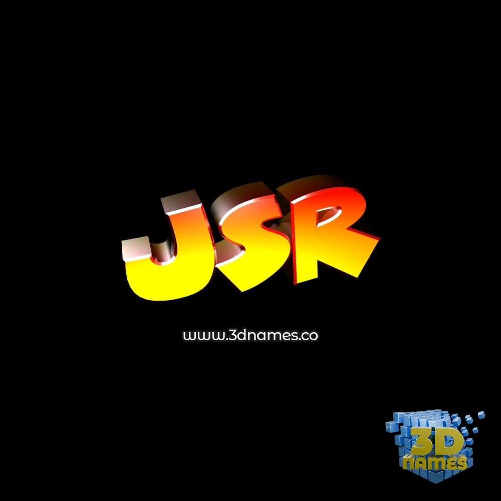 jsr in Black Background style - 3D name wallpaper