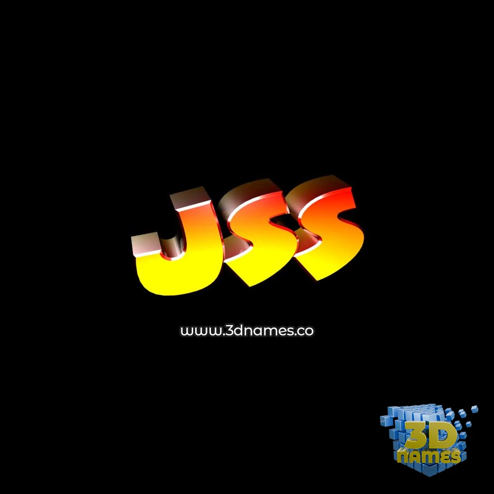 jss in Black Background style - 3D name wallpaper