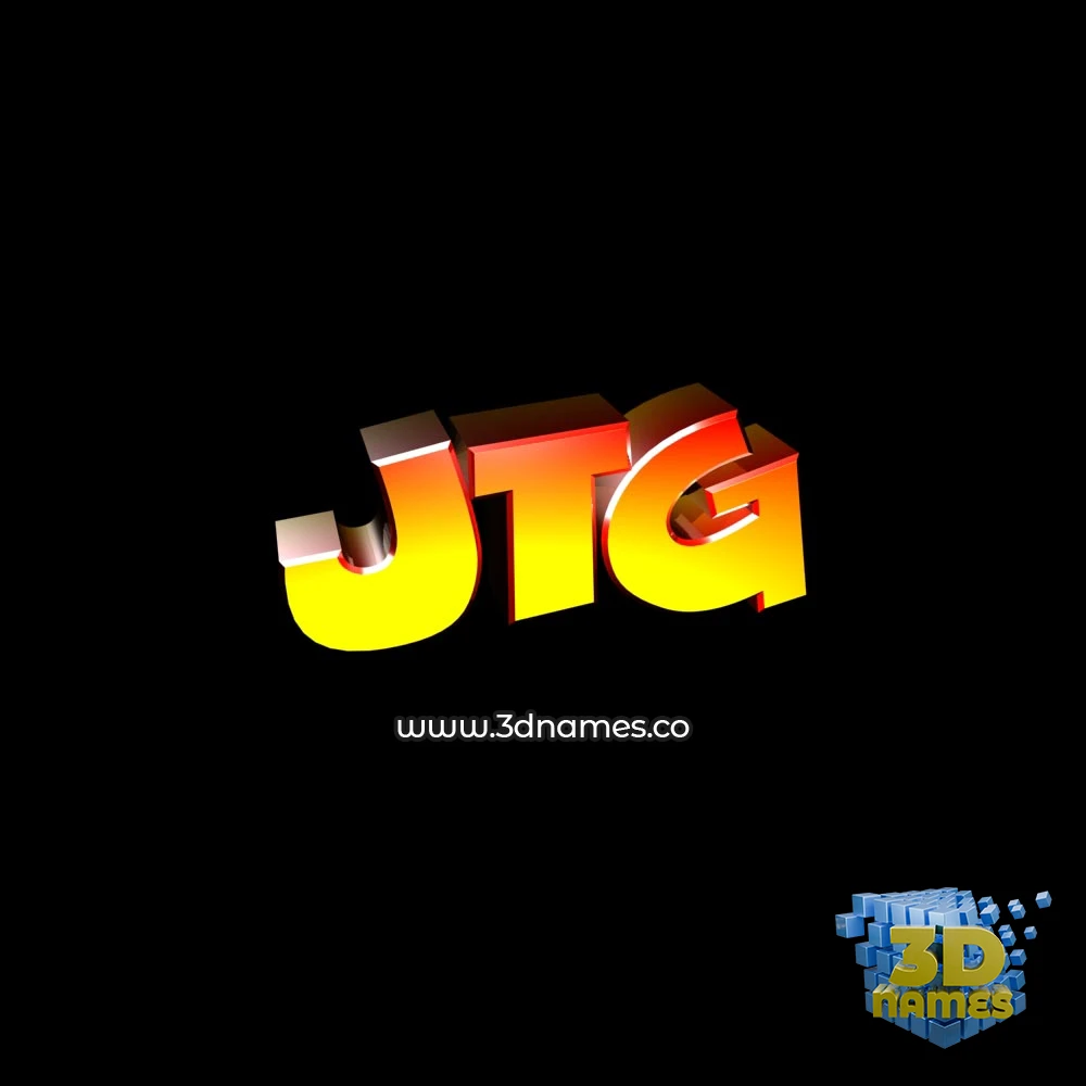 jtg in Black Background style - 3D name wallpaper