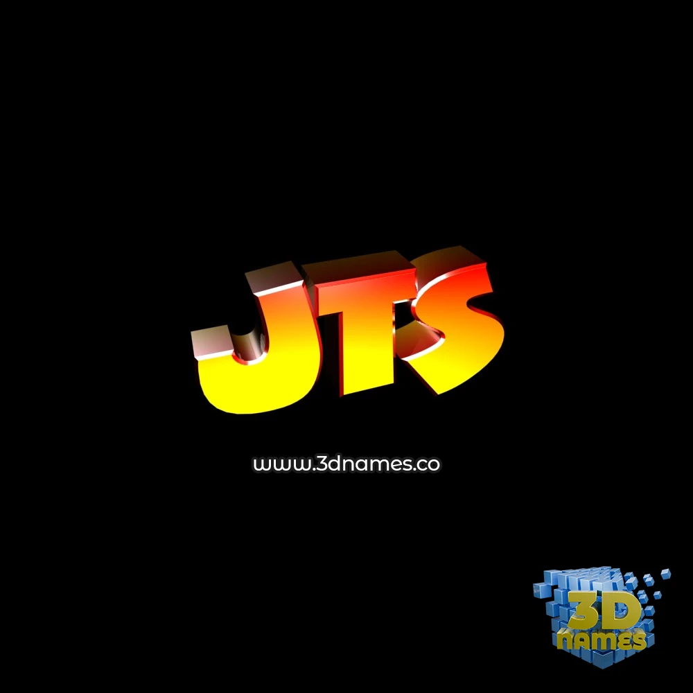 jts in Black Background style - 3D name wallpaper