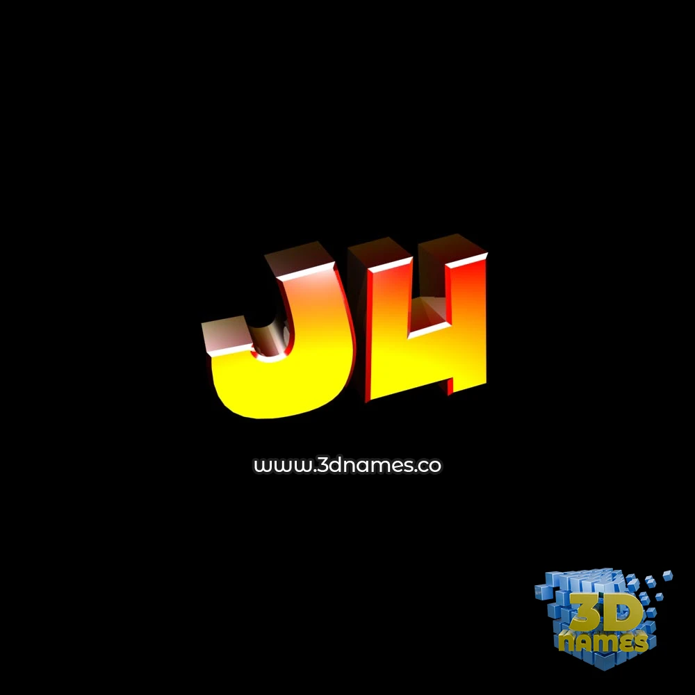 ju in Black Background style - 3D name wallpaper